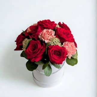 Rouge & Blush — Red Rose & Carnation Hatbox